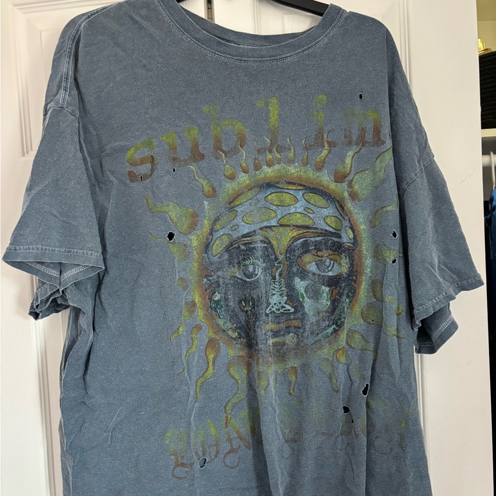 Urban Outfitters Sublime Graphic Tee in Washed Blue